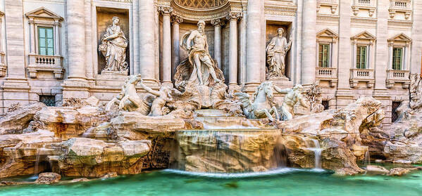 Fountain Art Print featuring the photograph Trevi Fountain by Harry B Brown