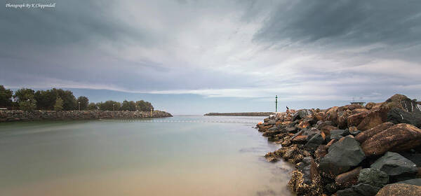 Tuncurry Rock Pool Art Print featuring the digital art Tuncurry rock pool 372 by Kevin Chippindall