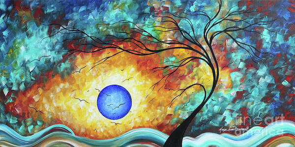 Abstract Art Original Tree Moon Landscape Painting Prints Home Decor Megan  Duncanson Art Print