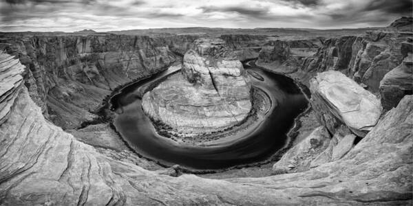 Horseshoe Bend Art Print featuring the photograph Overcast at Horseshoe Bend by Brad Brizek
