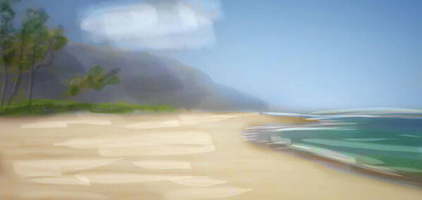 Hawaii Art Print featuring the digital art Art - Beautiful Hawaii by Matthias Zegveld