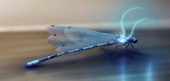Fantasy Art Print featuring the digital art Art - Super Fly by Matthias Zegveld