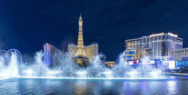 Las Vegas Replica Eiffel Tower Art Print featuring the photograph Eiffel Tower in Las Vegas by Tobiasjo