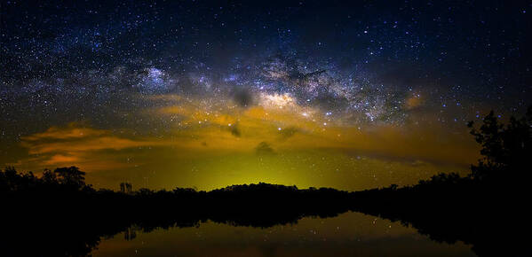 Milky Way Art Print featuring the photograph Fire in the Sky by Mark Andrew Thomas