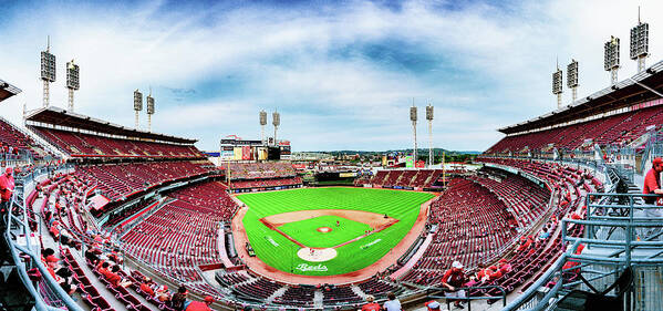 Great American Ball Park Art Print featuring the photograph Great American Ball Park Cincinnati Ohio Reds MLB by Dave Morgan