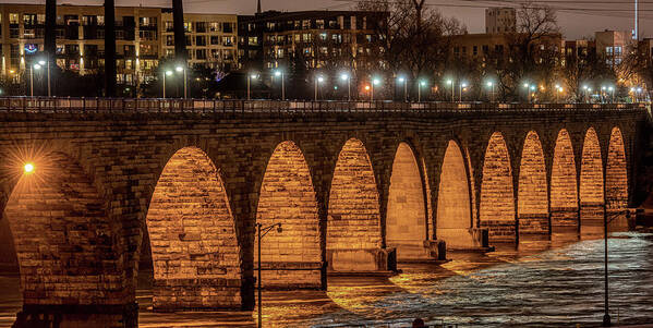 River Art Print featuring the photograph Minneapolis Stone Arch Bridge by Paul Freidlund