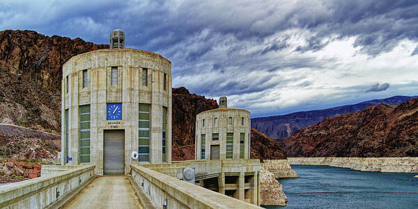 Nevada Art Print featuring the photograph Penstock Towers at Hoover Dam by Ron Dubin