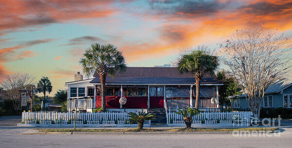 Poe's Tavern Art Print featuring the photograph Poe's Tavern - Middle Street - Sullivan's Island South Carolina by Dale Powell