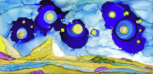 Dreamscape Art Print featuring the painting Portals by Winona's Sunshyne