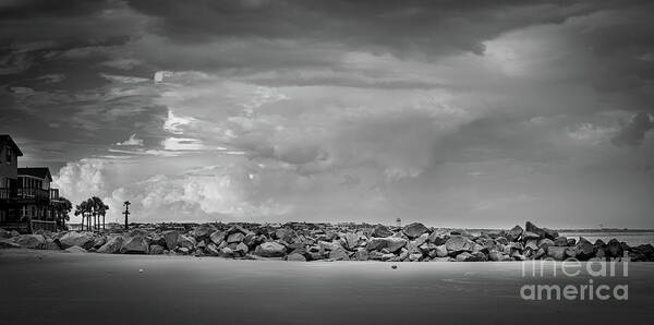 Beach Art Print featuring the photograph Storm Clouds - Sullivan's Island Beach by Dale Powell
