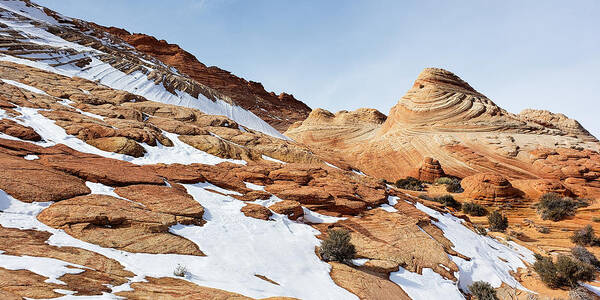 White Art Print featuring the photograph The Desert Wears White - Coyote Buttes by Bonny Puckett