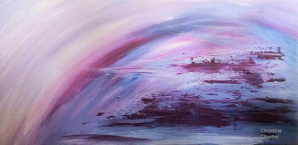 Purple Art Print featuring the painting The Storm is over by Christine Cloutier