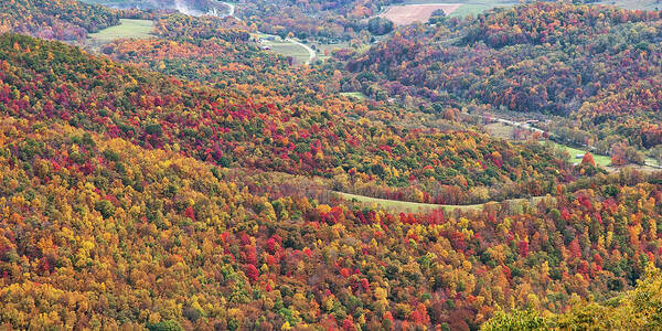 West Virginia Art Print featuring the photograph The Valley Below by Steve Stuller