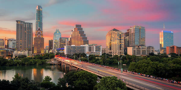 Austin Skyline Art Print featuring the photograph Town Lake by Slow Fuse Photography