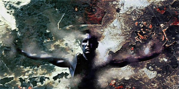 Trent Reznor Art Print featuring the painting Trent Reznor - The Fragile by Bobby Zeik