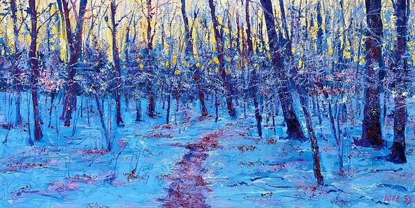 Landscape Art Print featuring the painting Walden's Woods by Mark Lore