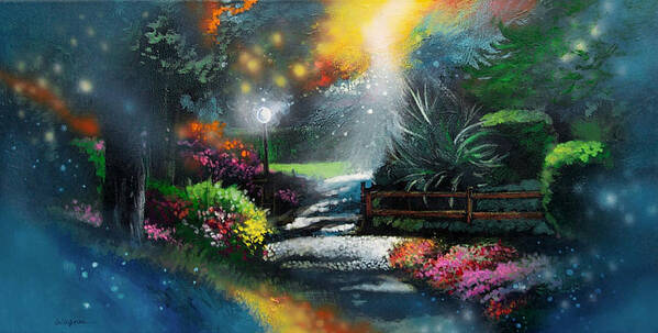 Landscape Art Print featuring the painting When Heaven Touches Earth by Pat Wagner
