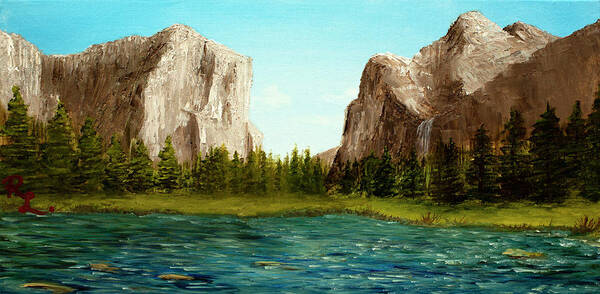 Yosemite Art Print featuring the painting Yosemite by Renee Logan