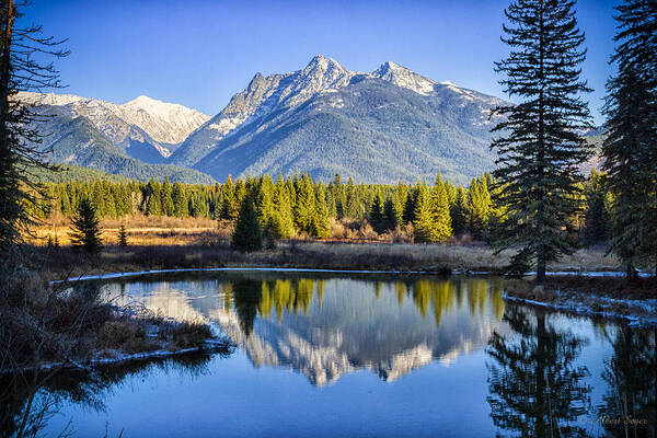 Bull River Art Print featuring the photograph A hint of Winter - 141117A-295 by Albert Seger