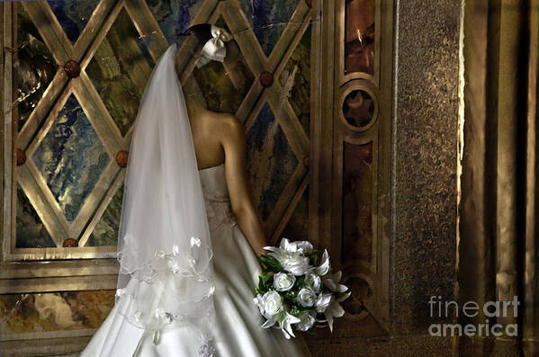 Bride Art Print featuring the photograph Disappearing by Madeline Ellis