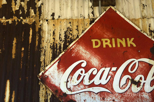 Coke Sign Art Print featuring the photograph Drink Coca Cola Memorbelia by Bob Christopher