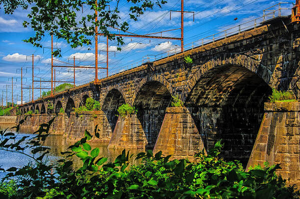 New Jersey Art Print featuring the photograph Trenton Railroad Bridge by Louis Dallara