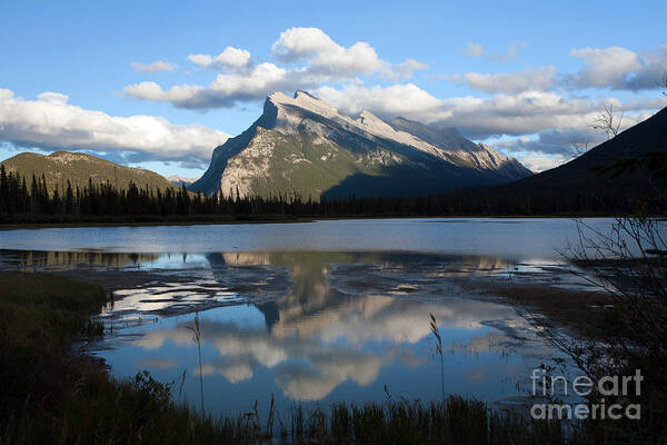 Rundle Art Print featuring the photograph 0174 Rundle Mountain by Steve Sturgill