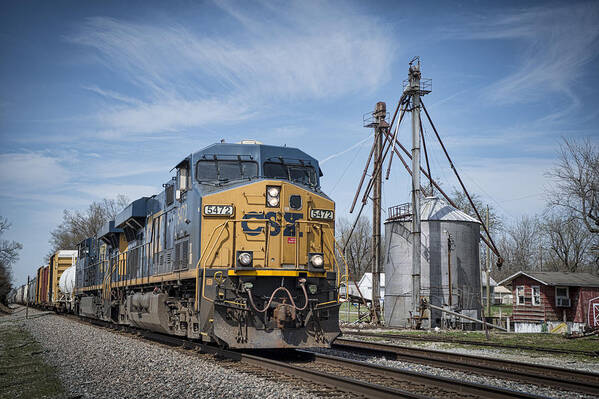 Csx Art Print featuring the photograph 04.10.14 CSX 5472 at Hanson Ky #041014 by Jim Pearson