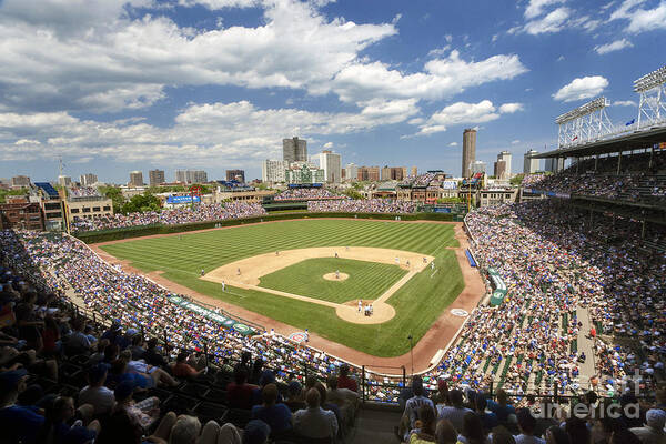 Chicago Art Print featuring the photograph 0415 Wrigley Field Chicago by Steve Sturgill