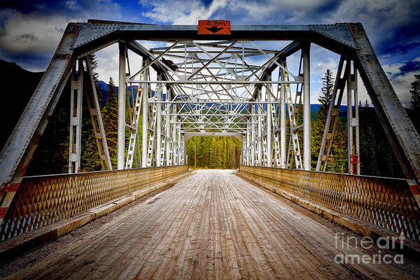 Bow Art Print featuring the photograph 0649 Bow River Bridge by Steve Sturgill