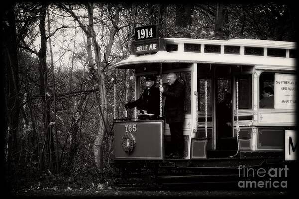 Historical Art Print featuring the photograph 1914 Heaton Park Tram by Doc Braham