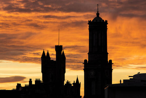 Salvation Army Citadel Art Print featuring the photograph Aberdeen Silhouettes #1 by Veli Bariskan
