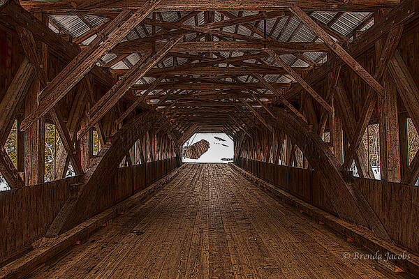 Albany Art Print featuring the photograph Albany Covered Bridge New Hampshire #1 by Brenda Jacobs