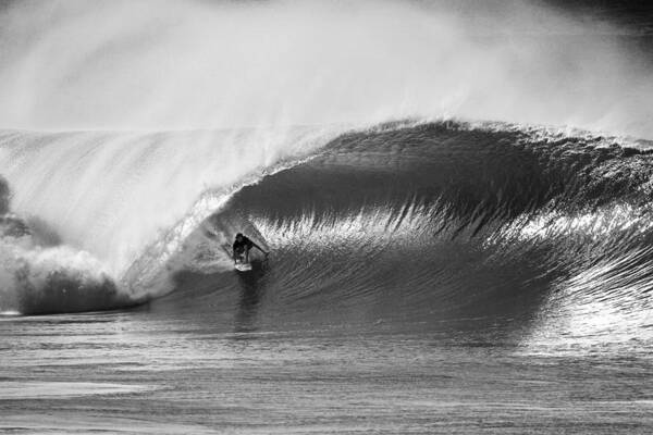 Surf Art Print featuring the photograph As good as it gets - bw by Sean Davey
