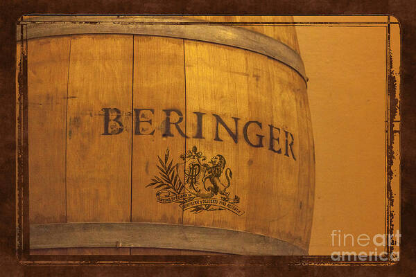 Wine Art Print featuring the photograph Beringer Wine Barrel #2 by Janice Pariza