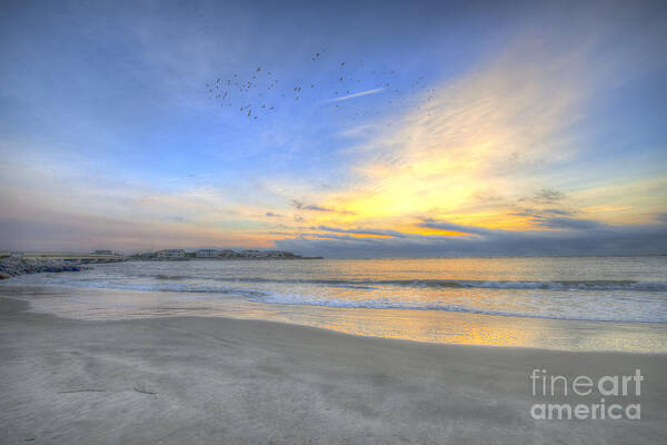 Sunrise Art Print featuring the photograph Breach Inlet Sunrise by Dale Powell