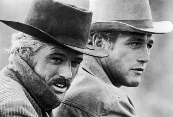 Paul Newman Art Print featuring the photograph Butch Cassidy and the Sundance Kid by Georgia Fowler