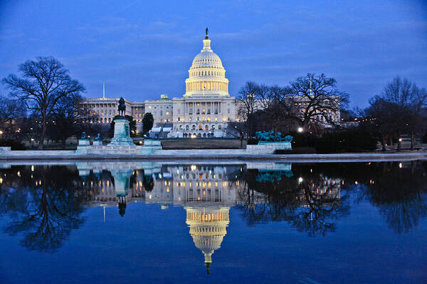 Architectural Detail Art Print featuring the photograph Capitol Reflecting Pool #1 by Richard Nowitz