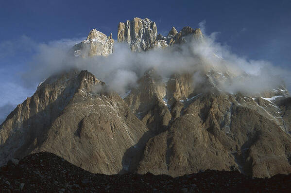 Feb0514 Art Print featuring the photograph Cathedral Peaks At Dawn Pakistan #1 by Colin Monteath