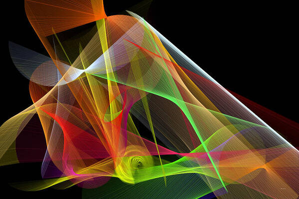 Abstract Art Art Print featuring the digital art Color Symphony by Rafael Salazar