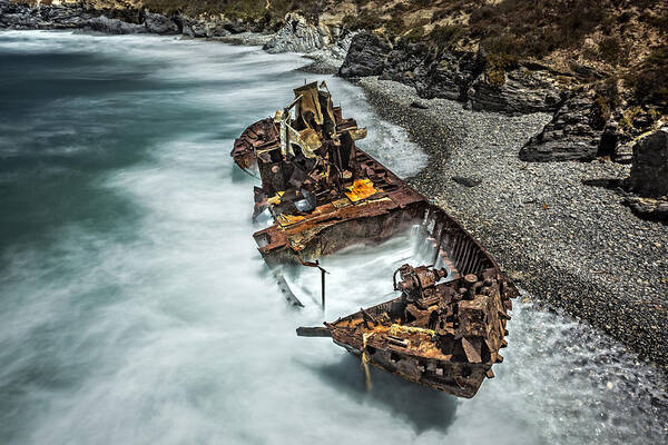 Boat Art Print featuring the photograph Decay #1 by Jose Bispo