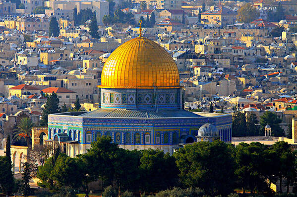 Dome Art Print featuring the photograph Dome of the Rock #1 by Stephen Stookey