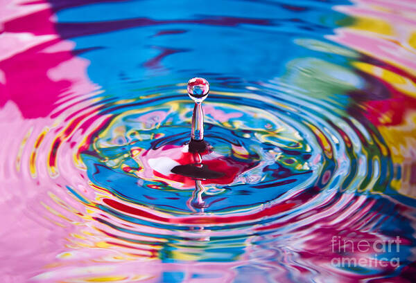 Water Art Print featuring the photograph Drop #1 by Christine Sponchia