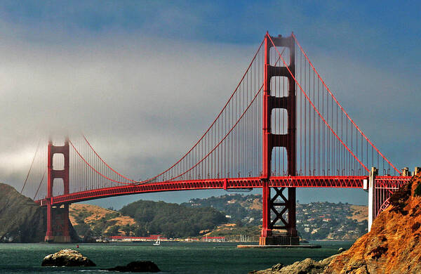 Golden Gate Bridge Art Print featuring the photograph Golden Gate Bridge - San Francisco, California by Richard Krebs