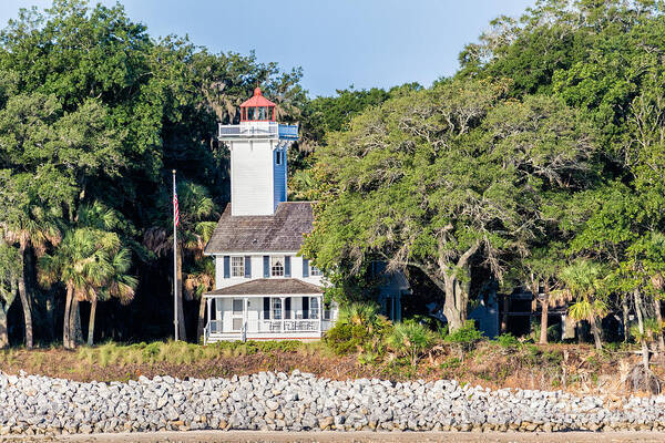 Haig Point Lighthouse Art Print featuring the photograph Haig Point Lighthouse Daufuskie Island South Carolina #1 by Dawna Moore Photography