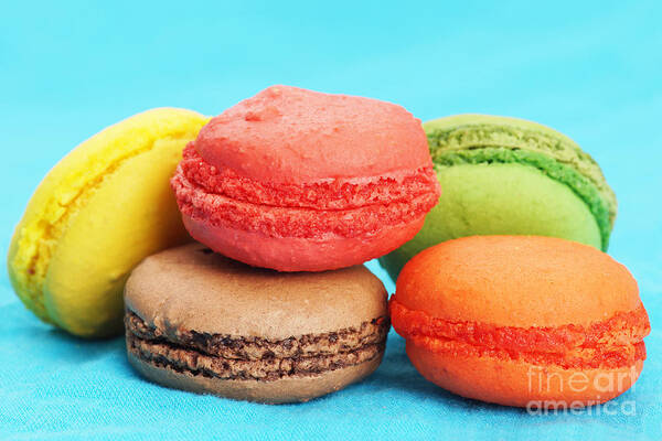 Macaroons Art Print featuring the photograph Homemade macaroons #1 by Sylvie Bouchard