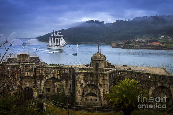 Sailing Art Print featuring the photograph Juan Sebastian Elcano arrival to the port of Ferrol #1 by Pablo Avanzini