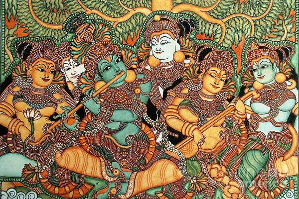 Kerala Mural Painting Art Print by Roberto Prusso