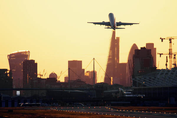 Downtown District Art Print featuring the photograph London City Airport #1 by Greg Bajor