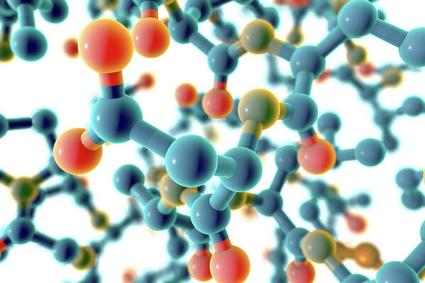 3d Model Art Print featuring the photograph Molecular Structure #1 by Kateryna Kon/science Photo Library